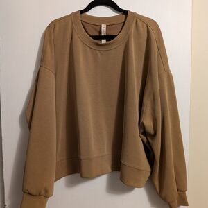 lululemon athletica Oversized Crewneck Sweater in Tan